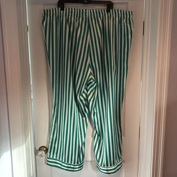 Show Me Your MuMu Classic PJ Pants in spearmint stripe - green & white - Picture 6 of 14